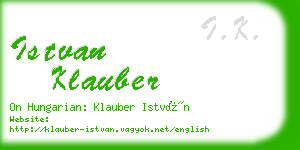 istvan klauber business card